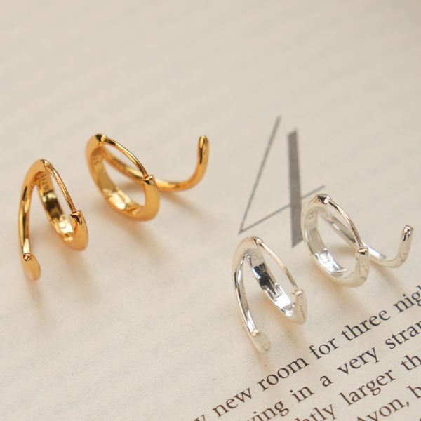 率性線條 純銀易扣耳環 韓系純銀耳環,S925抗敏耳釘,女生氣質耳環推薦,小巧純銀耳環,抗敏耳環不過敏,百搭日常耳環,簡約韓系耳飾