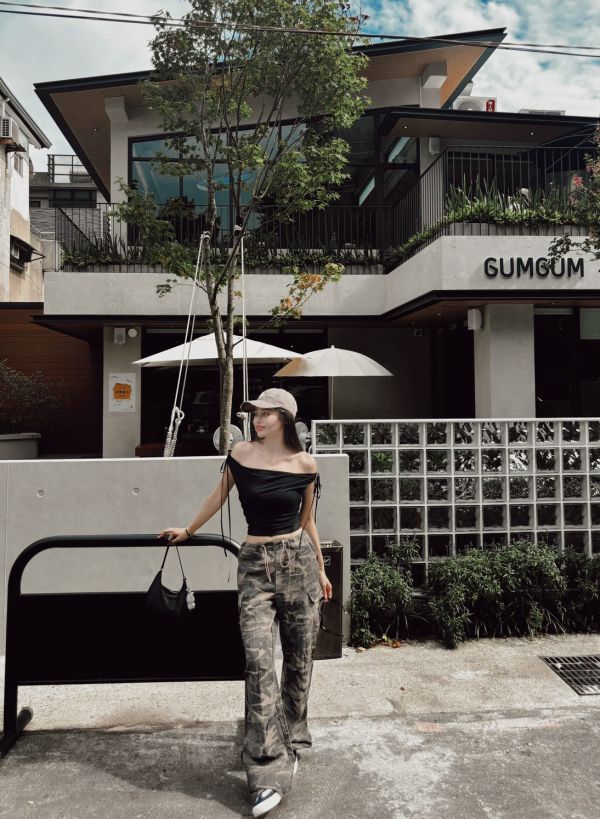 RESORT Karina 甜酷迷彩口袋工裝褲 