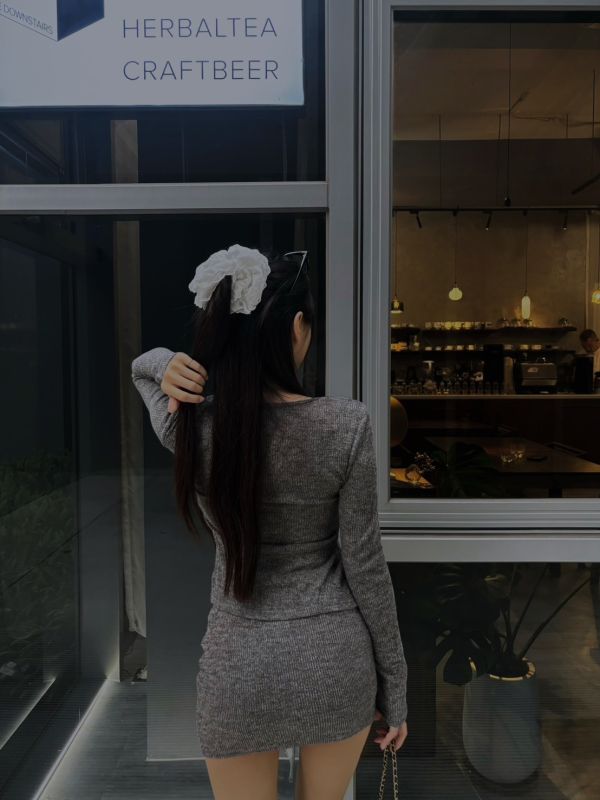 miu風氣質純欲針織套裝 