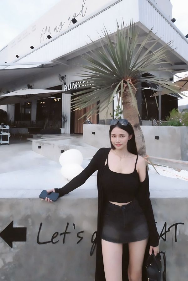 MIAMI美式刷色牛仔短褲裙 黑灰色 