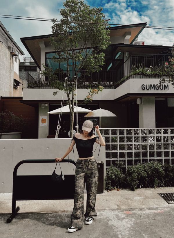 RESORT Karina 甜酷迷彩口袋工裝褲 