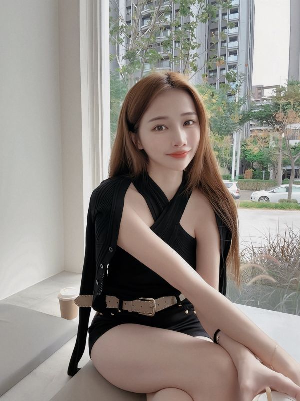 Xmas溫柔氣質針織繞脖+小外套套裝 黑 