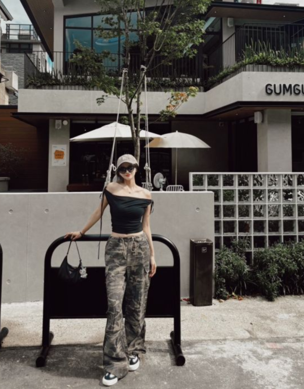 RESORT Karina 甜酷迷彩口袋工裝褲 