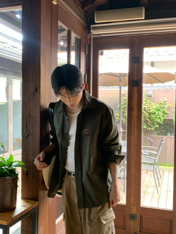 Western 補丁工作襯衫 