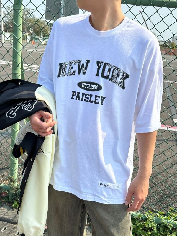 new york 字中圖騰短袖 