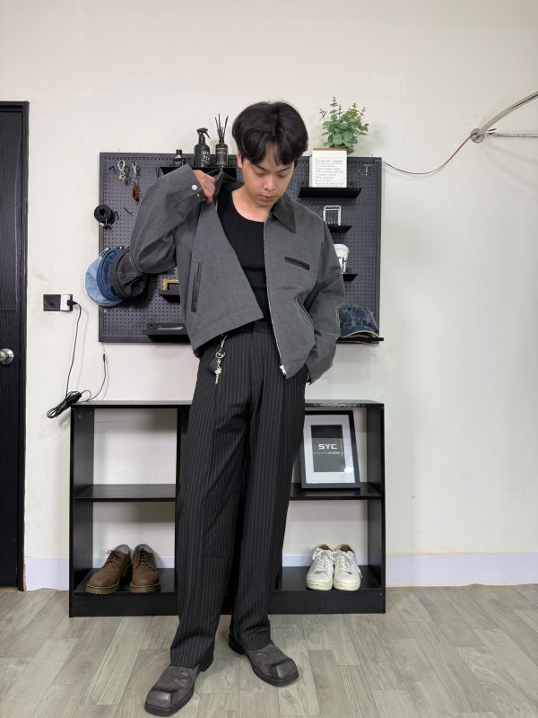 Seoul Tailor 條紋 單摺 西裝褲 