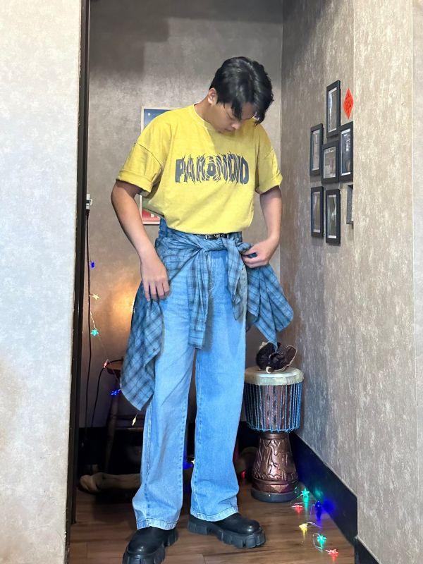 PARANOID 水洗聲波紋短T 