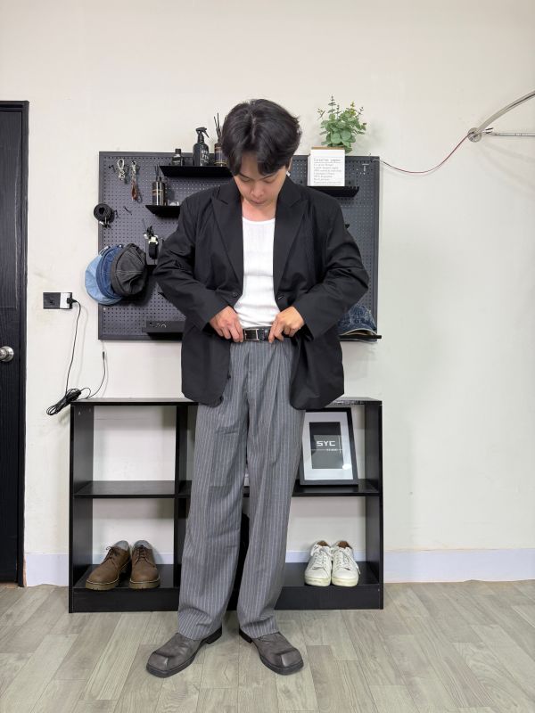 Seoul Tailor 條紋 單摺 西裝褲 