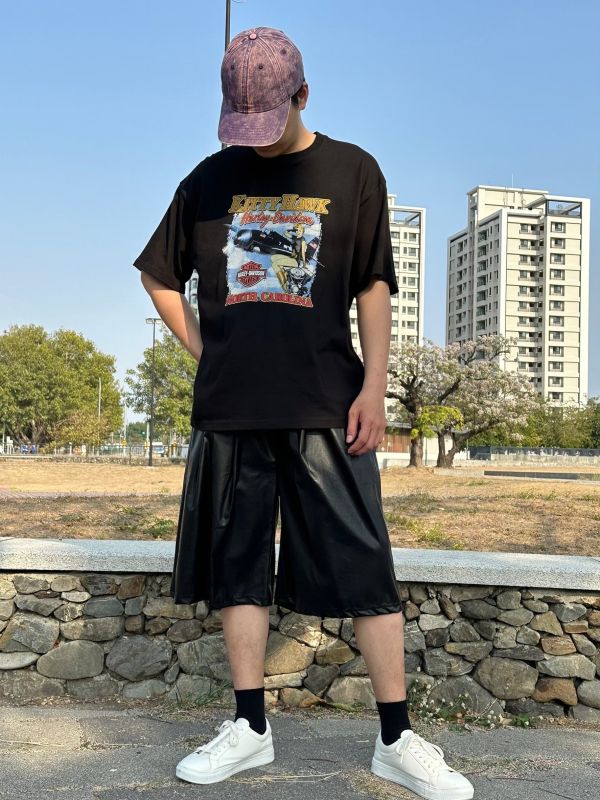 復古哈雷飛機短T 
