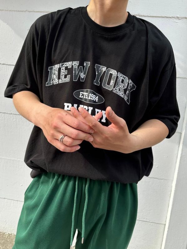 new york 字中圖騰短袖 