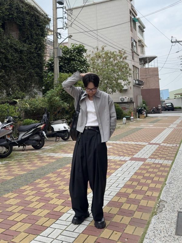 A型折線 顯高 寬鬆落地 西裝褲 