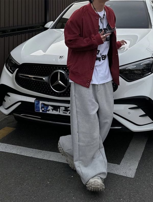 多按扣氣球棉褲 
