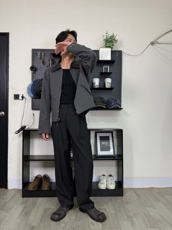 Seoul Tailor 條紋 單摺 西裝褲 
