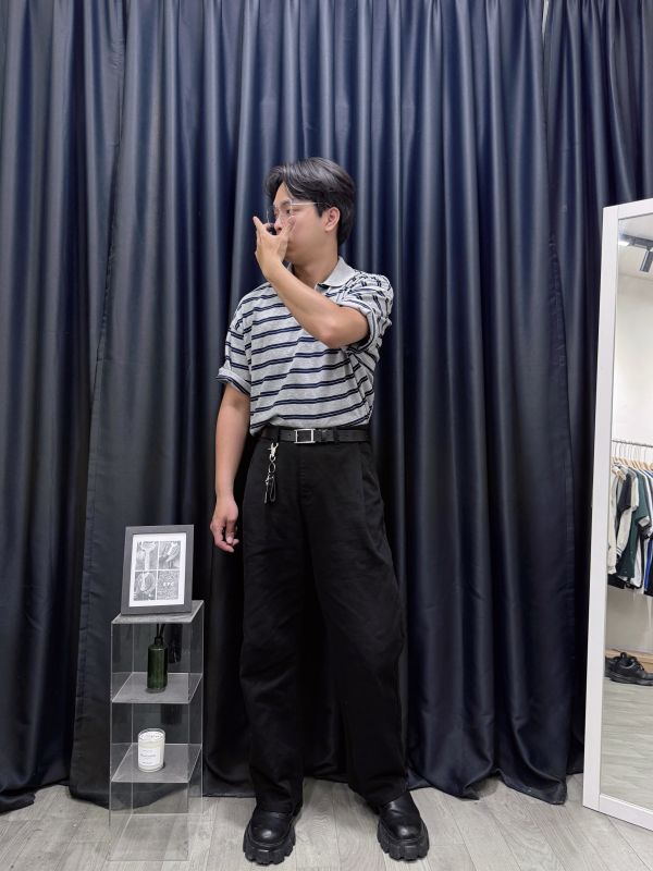 Shade 條紋 翻領短袖 
