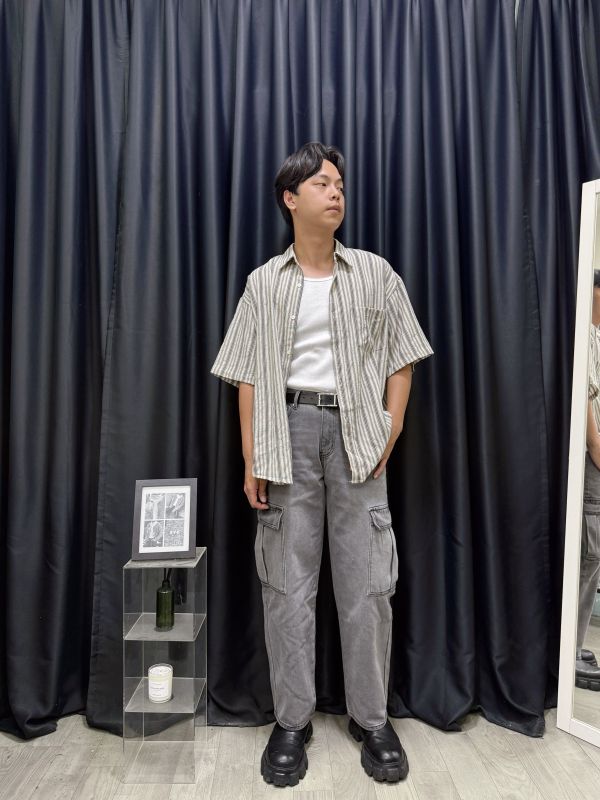 核心工裝 水洗 牛仔褲 