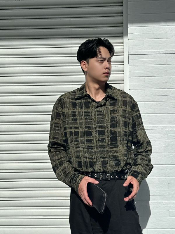 開羅圖紋格子襯衫 
