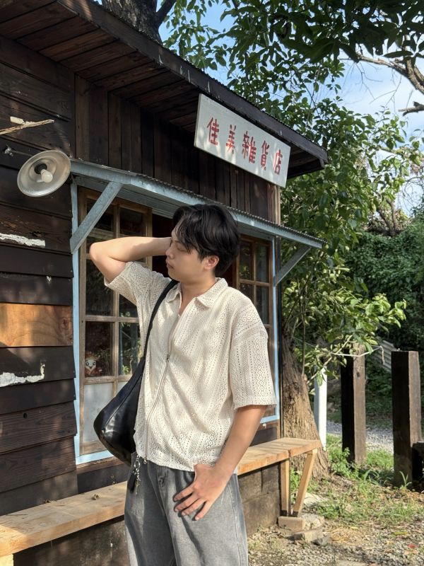 慵懶午後 鉤針編織 拉鍊短襯 