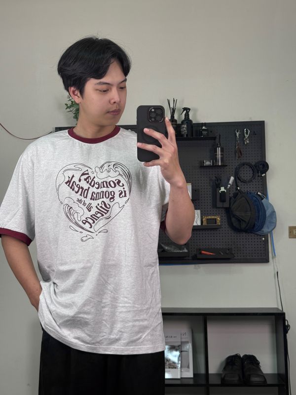 somebody 愛心 拼色 短袖 