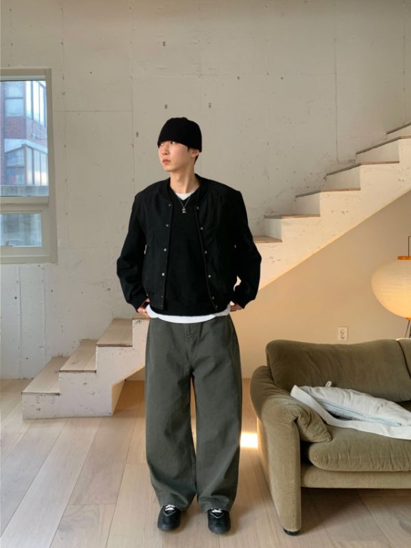 麂皮 圓領 切線 短版 金屬排扣 夾克 