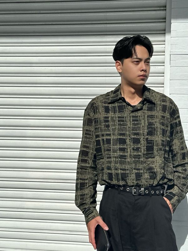 開羅圖紋格子襯衫 
