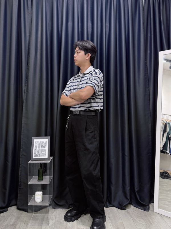 Shade 條紋 翻領短袖 
