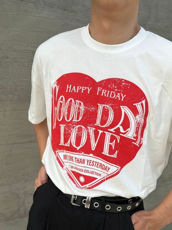 GOOD DAY斑駁愛心短T 