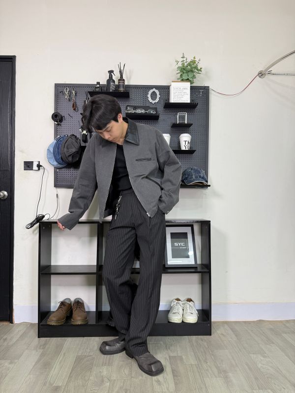 Seoul Tailor 條紋 單摺 西裝褲 