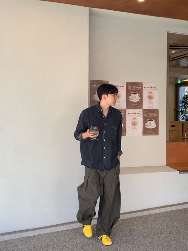 Stone 長袖牛仔襯衫 