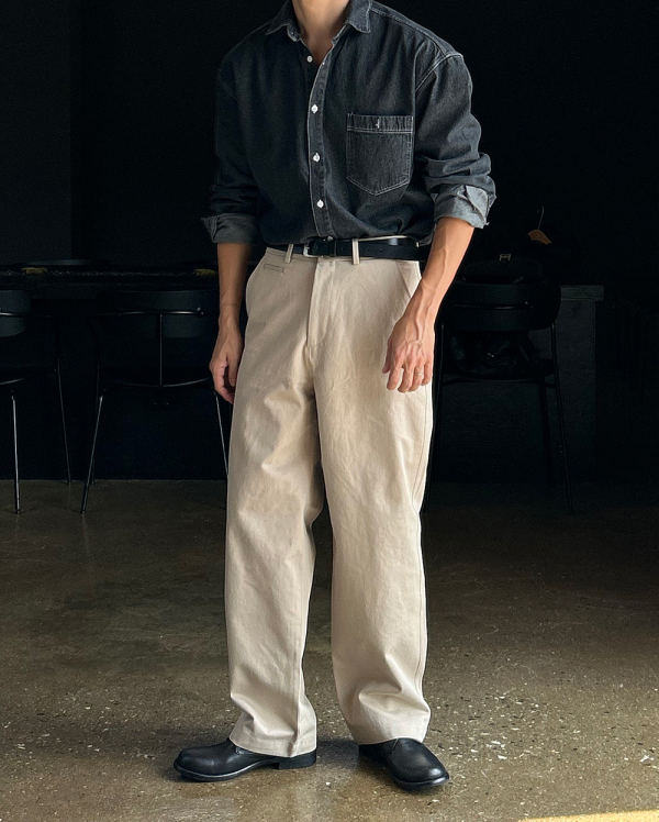 Stone 長袖牛仔襯衫 