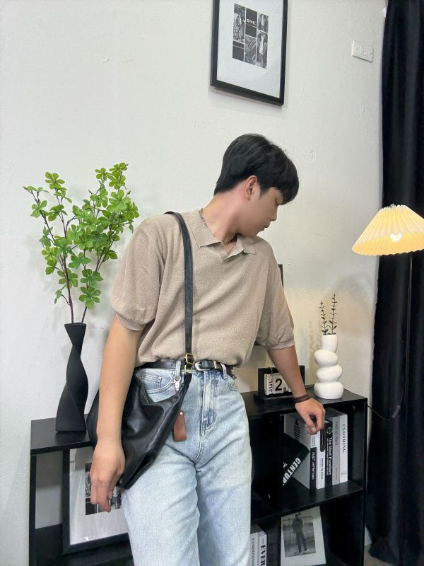 清風棉麻 針織開襟 短袖 