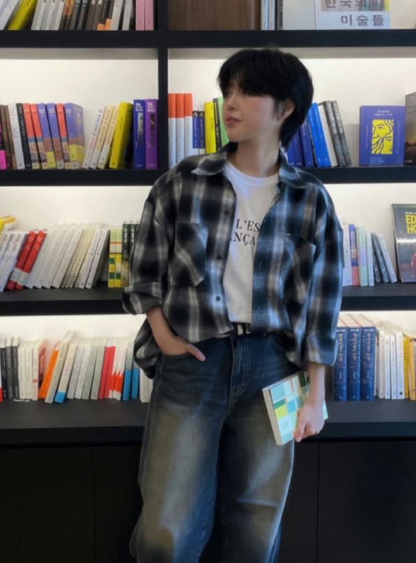 側條紋 直筒 水洗 波紋 牛仔褲 