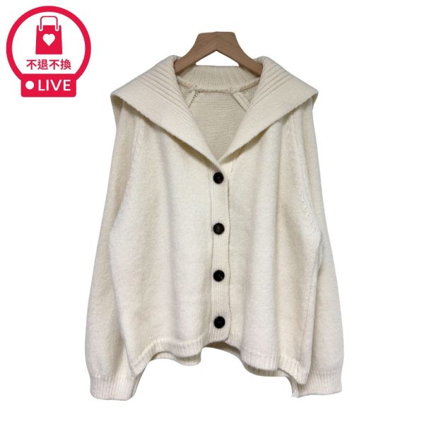 現貨9659｜翻領造型開扣毛衣外套-RR7812C0-福利品不退不換 