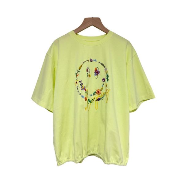 9876｜把快樂穿在身上・精緻刺繡小花笑臉棉T-RP1020G0 