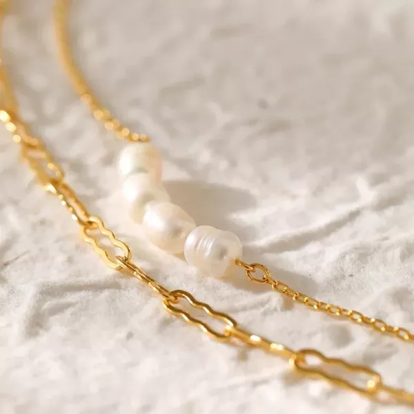 淡水珍珠雙層頸鏈 