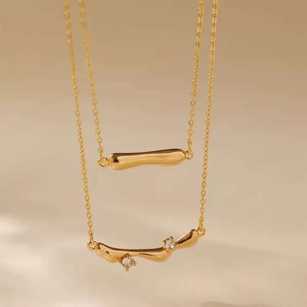 雙層設計個性疊戴項鍊 