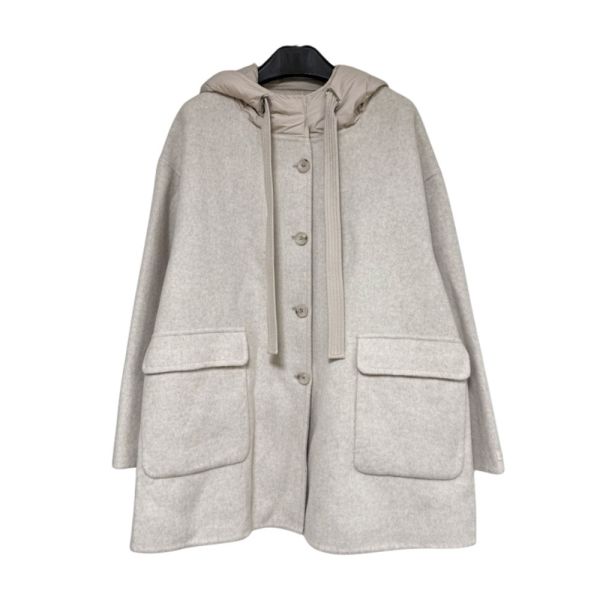 現貨9697｜手工羽絨連帽開扣羊毛大衣-LAC100074N8 