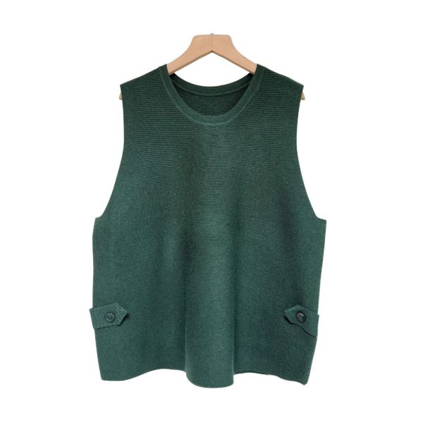 現貨9517｜復古扣帶縲縈針織馬甲-MIA6666C2 