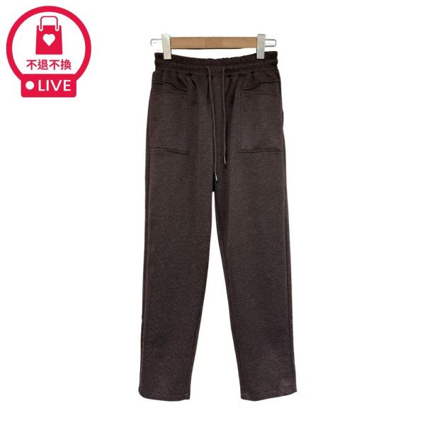 現貨9695｜幾何波浪織紋休閒長褲-DF9274B0-福利品不退不換 