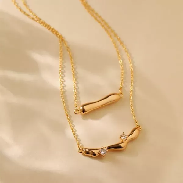 雙層設計個性疊戴項鍊 