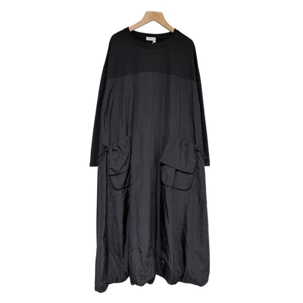 現貨8262｜異材質拼接泡泡連衣裙 058 