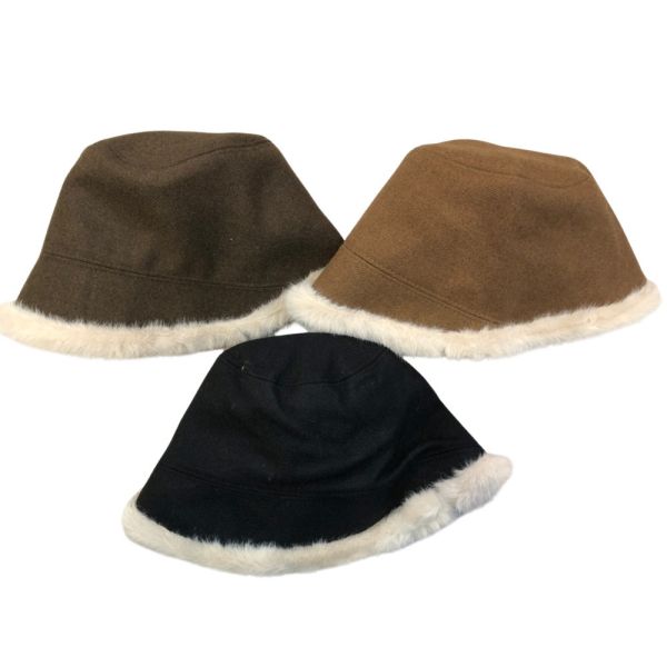秋冬呢子毛邊漁夫帽 BLSA3 