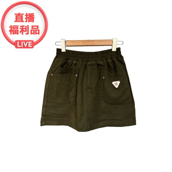 現貨 7047｜鬆緊腰磨毛厚款棉質短裙-2件組 