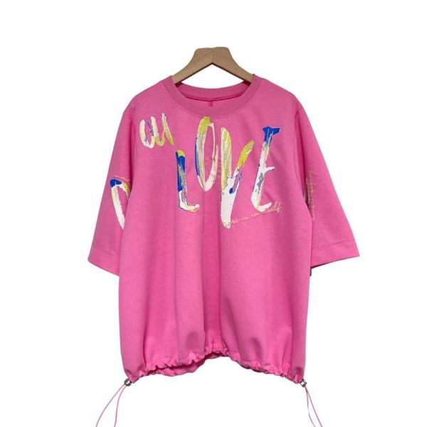 9879｜立體雙工藝！彩色塗鴉疊加刺繡寬版衫T-RP1051G9 