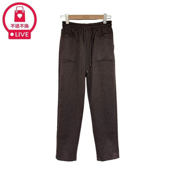 現貨96955｜幾何波浪織紋休閒長褲-DF9274B0-福利品不退不換 