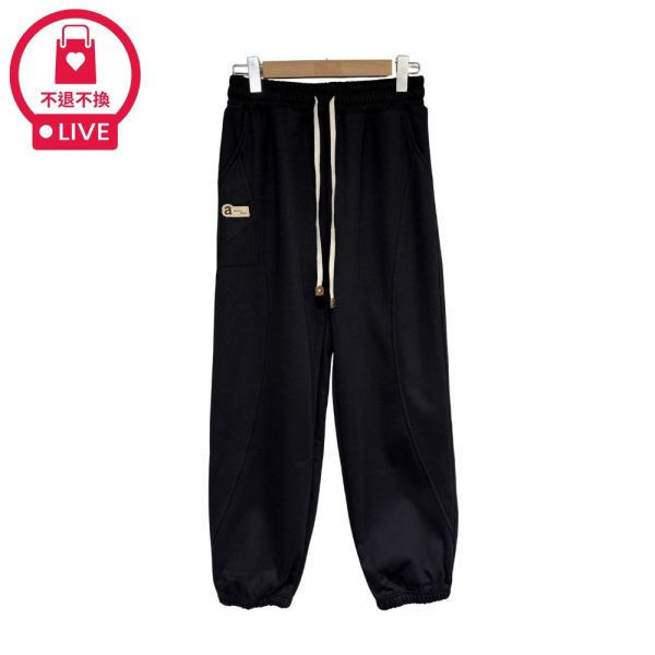 現貨96699｜內抓絨貼布棉質縮口褲-SH8600B3-福利品不退不換 