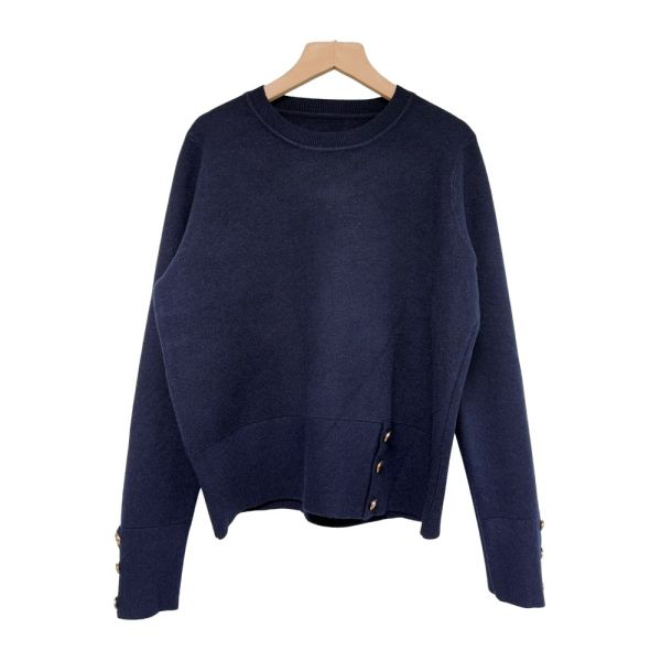 現貨8308｜金色釦造型莫代爾針織衫 037 