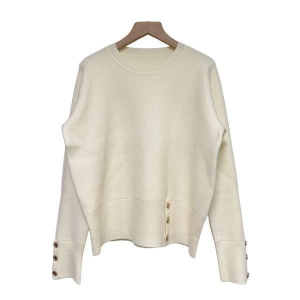 現貨83088｜金色釦造型莫代爾針織衫 037 