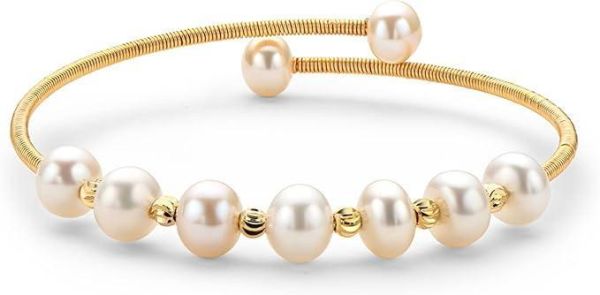 淡水珍珠開口式手鐲 