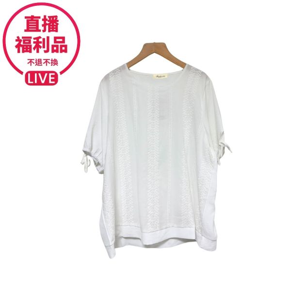 現貨7763｜蕾絲布鬆緊袖口上衣-DF7371A6-福利品不退不換 