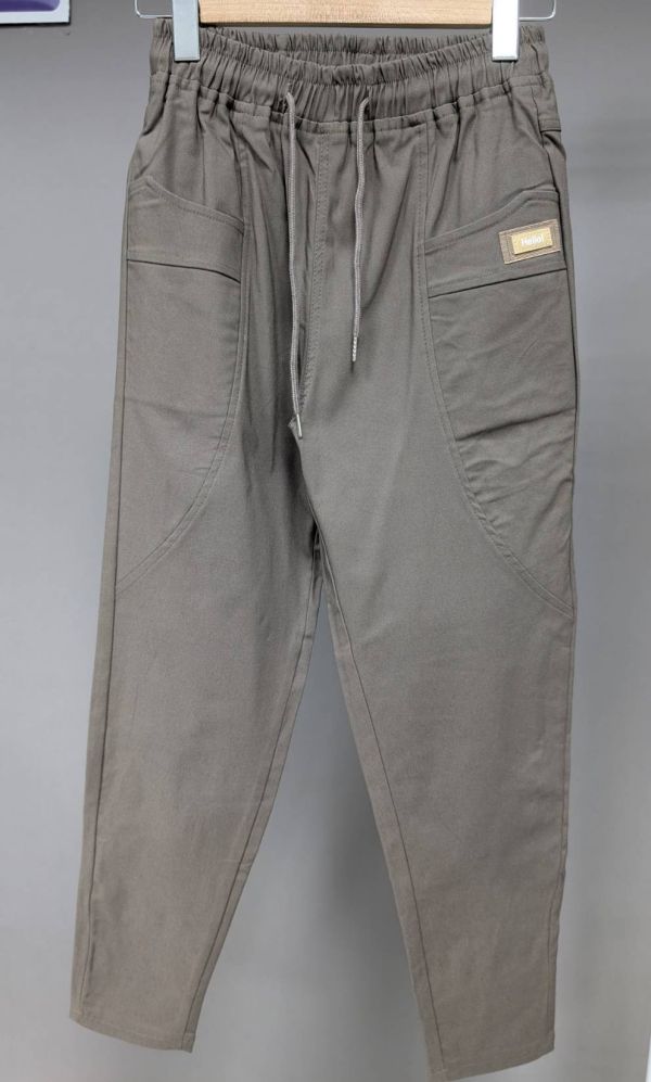 現貨9681｜鬆緊腰厚磅磨毛棉質蘿蔔褲-DF9268A6-福利品不退不換 